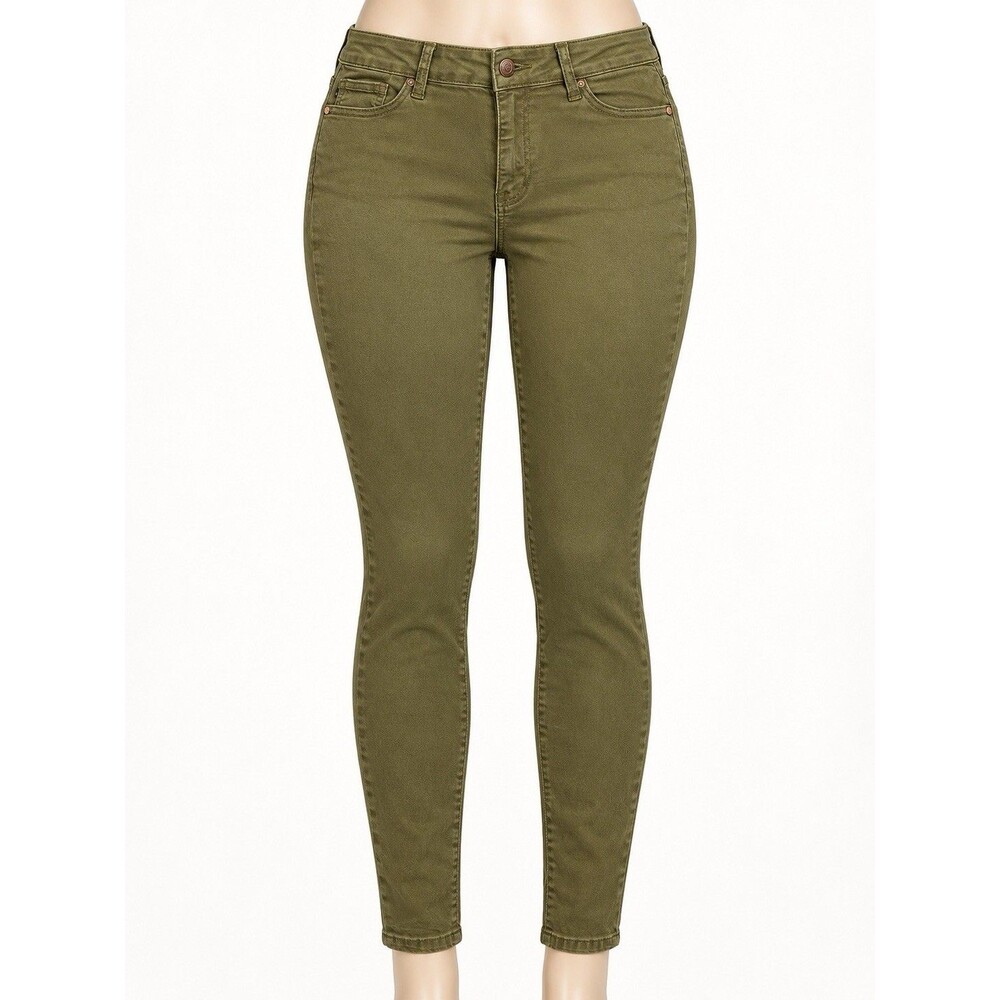 Judy Blue Olive Green Skinny Jeans Juniors 13/31 Stretch High Rise Ankle